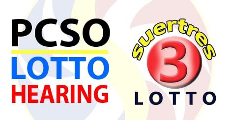 PCSO LOTTO HEARING NUMBERS .